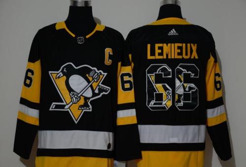 Penguins 66 Mario Lemieux Black Fashion Jersey