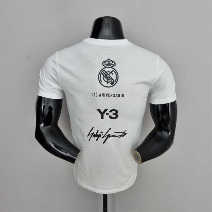 #K000113 Y-3 Real Madrid White Soccer T-shirt