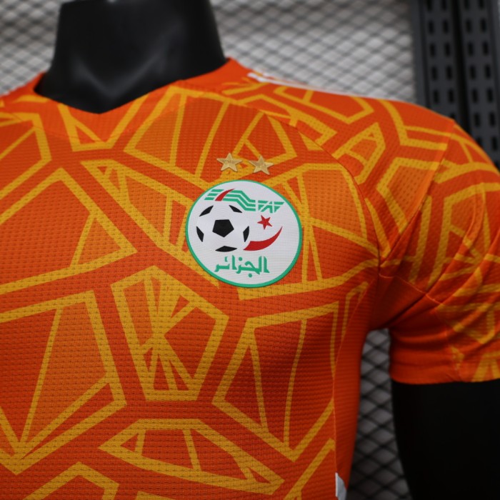 Player Version 2023 Algeria Orange Soccer Jersey