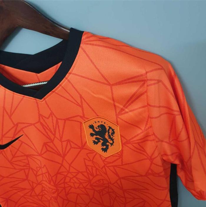 Fans Version 2020 Netherlands Home Orange Soccer Jersey Vintage Holland Football Shirt