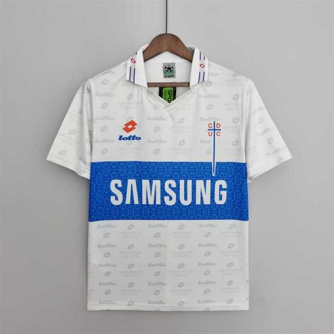 Retro Jersey 1996 Club Deportivo Universidad Cat&oacute;lica 3rd Away White Soccer Jersey