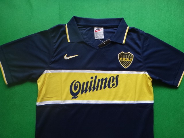Retro Jersey 1997-1998 Boca Juniors Home Soccer Jersey Vintage Football Shirt