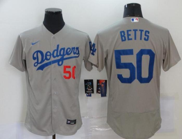 Los Angeles Dodgers 50 BETTS Grey Flexbase Jersey