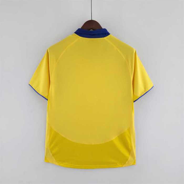 Retro Jersey 2003-2005 Arsenal Away Yellow Soccer Jersey Vintage Football Shirt