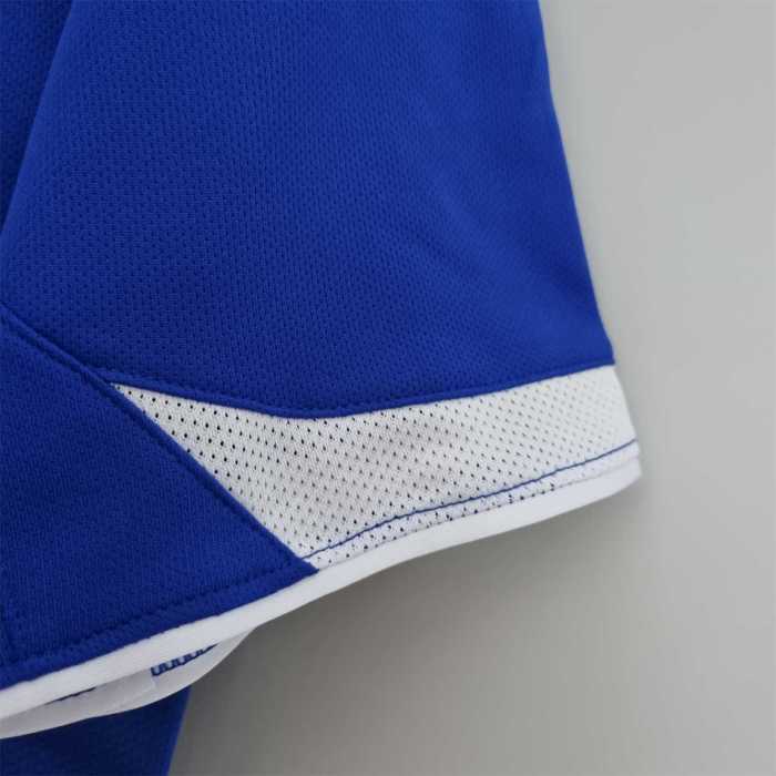 Retro Jersey 2004 Brazil Away Blue Soccer Jersey Vintage Brasil Camisetas de Futbol