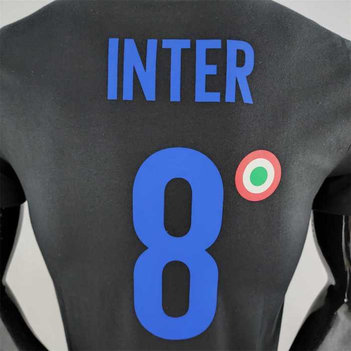 #K000180 Inter Milan 8 Black Soccer T-shirt