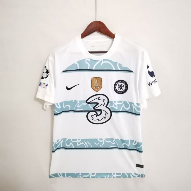 with Gold FIFA Club WorldCup+UCL Patch Retro Jersey 2022-2023 Chelsea Away Soccer Jersey