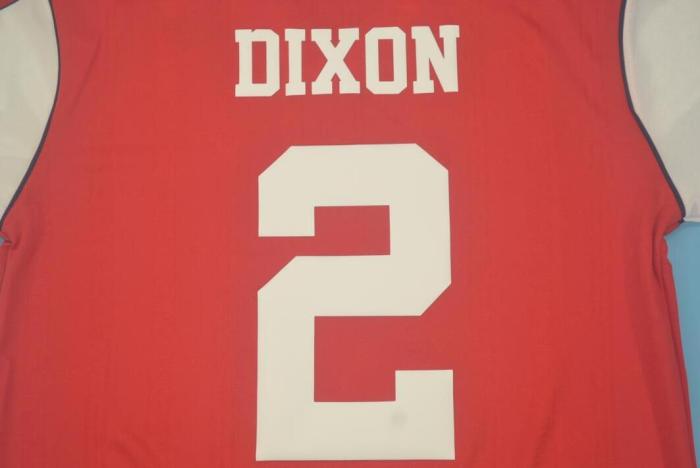 Retro Jersey 1986-1988 Arsenal Home DIXON 2 Home Soccer Jersey Vintage Football Shirt