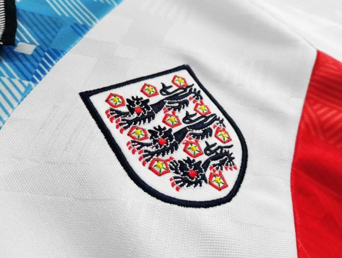 Retro Jersey 1990 England 90's Version Colorful Soccer Jersey by Score Draw