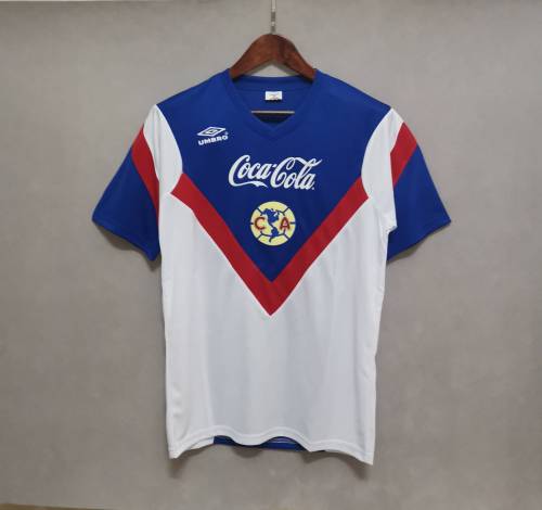 Retro Jersey 1988-1989 Club America Away White Soccer Jersey