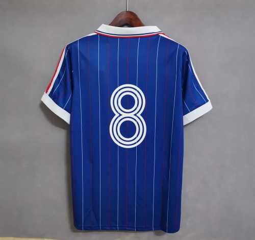 Retro Jersey 1982 France 8 Home Soccer Jersey Vintage Football Shirt