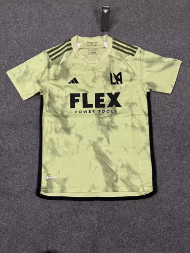 Fans Version 2023-2024 Los Angeles Away Yellow Soccer Jersey