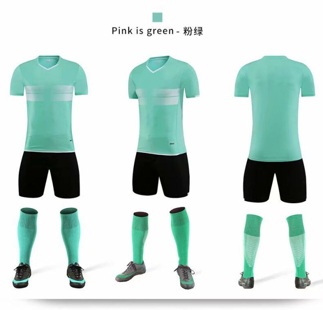 XBJKJW8823 Pink is Green Tracking Suit Adult Uniform Soccer Jersey Shorts