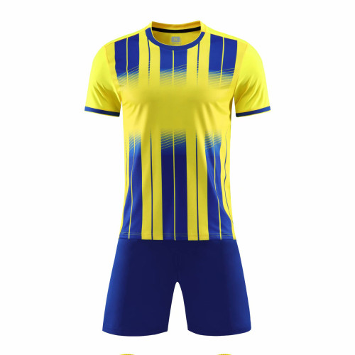 Yellow 6318 DIY Soccer Training Uniforms Blank Custom Jersey and Shorts