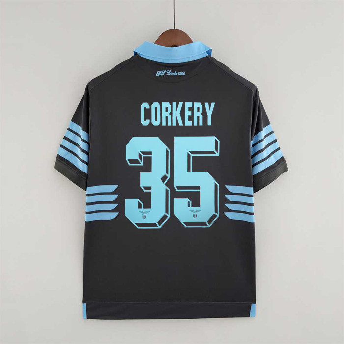 Retro Jersey 2015-2016 Lazio 9 TWIGGY 13 HUGSIE 35 CORKERY 1 KEEP 5 GATT 54 DADDYDATON Lazio Away Jersey