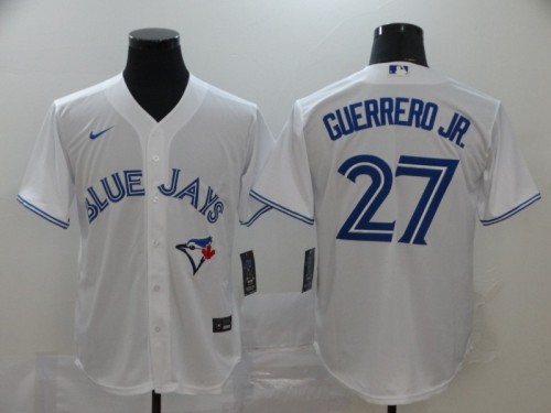 Toronto Blue Jays 27 GUERRERO JR. White 2020 Cool Base Jersey