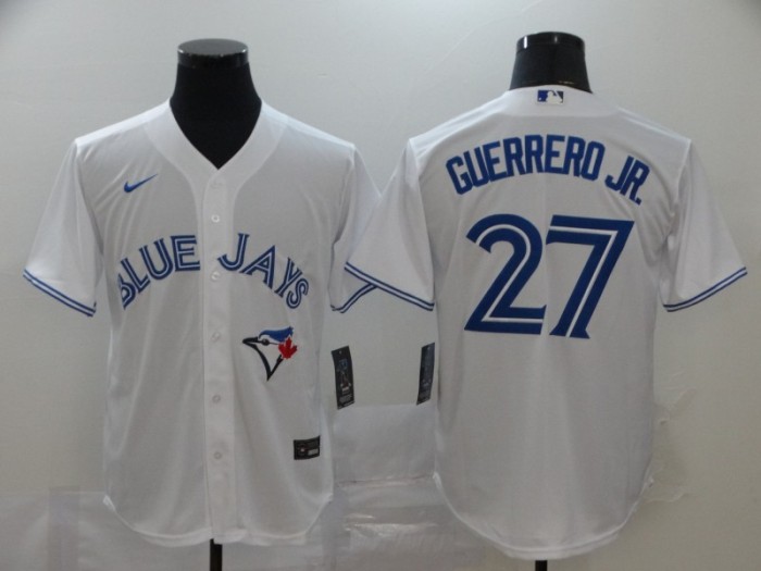 Toronto Blue Jays 27 GUERRERO JR. White 2020 Cool Base Jersey