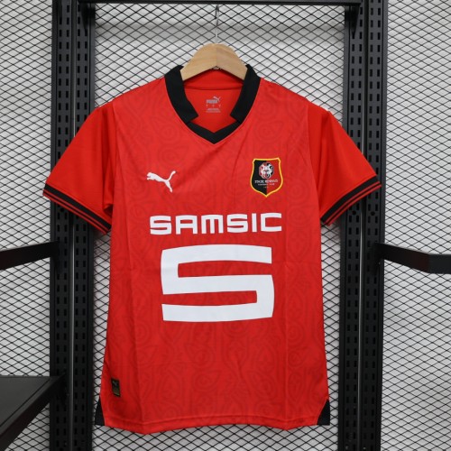 Fan Version 2023-2024 Stade Rennais Home Soccer Jersey