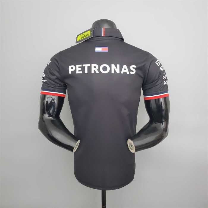 F1 Formula One racing suit Mercedes POLO Black Racing Jersey