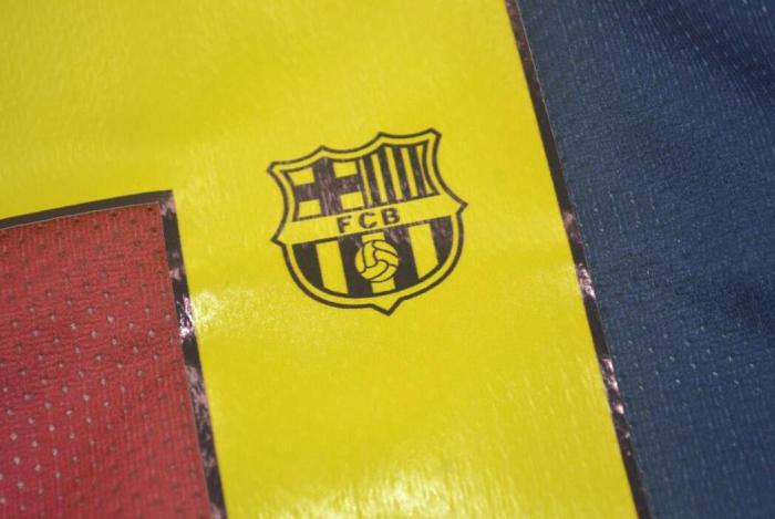 with LFP Patch Retro Jersey 2014-2015 Barcelona 4 RAKITIC Home Soccer Jersey