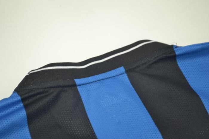 with Front Lettering+Scudetto+UCL Patch Retro Jersey Long Sleeve Inter Milan 2009-2010 Home UCL Final Soccer Jersey