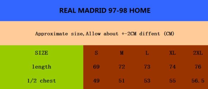 Retro Jersey 1997-1998 Real Madrid 4 HIERRO Home Soccer Jersey