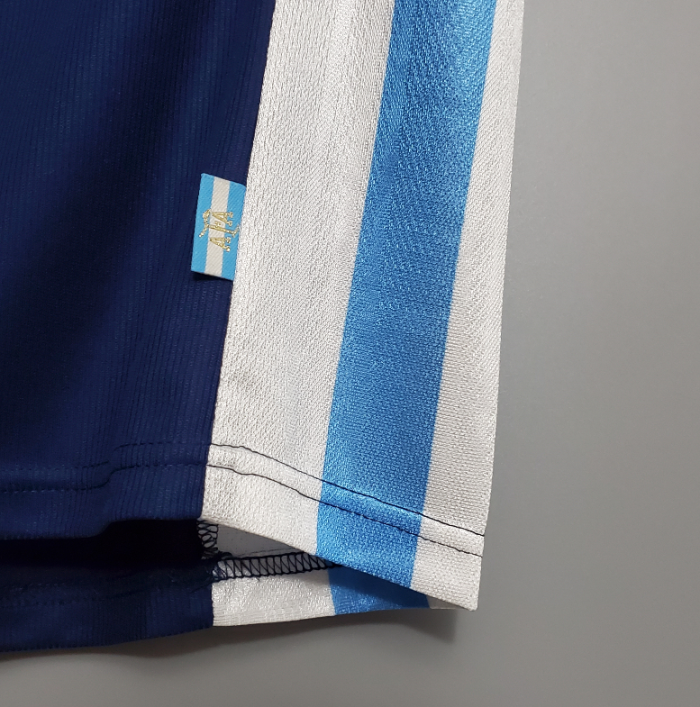 Retro Jersey 1998 Argentina Away Soccer Jersey Blue Vintage Football Shirt