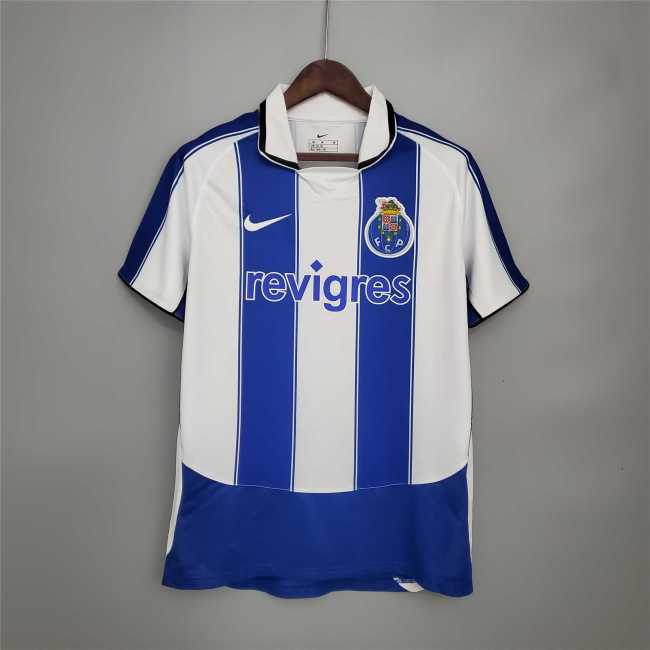 with UCL Patch Retro Jersey 2003-2004 Porto Vintage Home Soccer Jersey