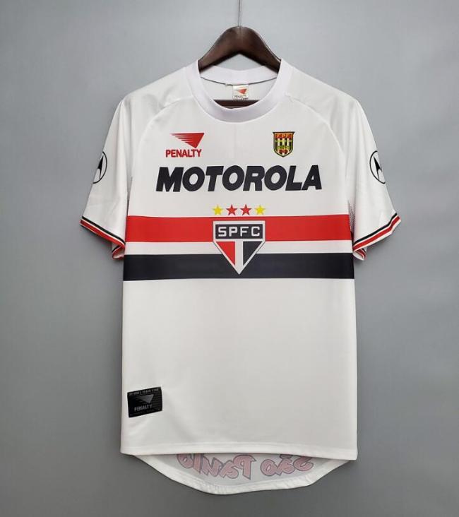 Retro Jersey Sao Paulo 1999-2000 Home White Soccer Jersey Vintage Football Shirt