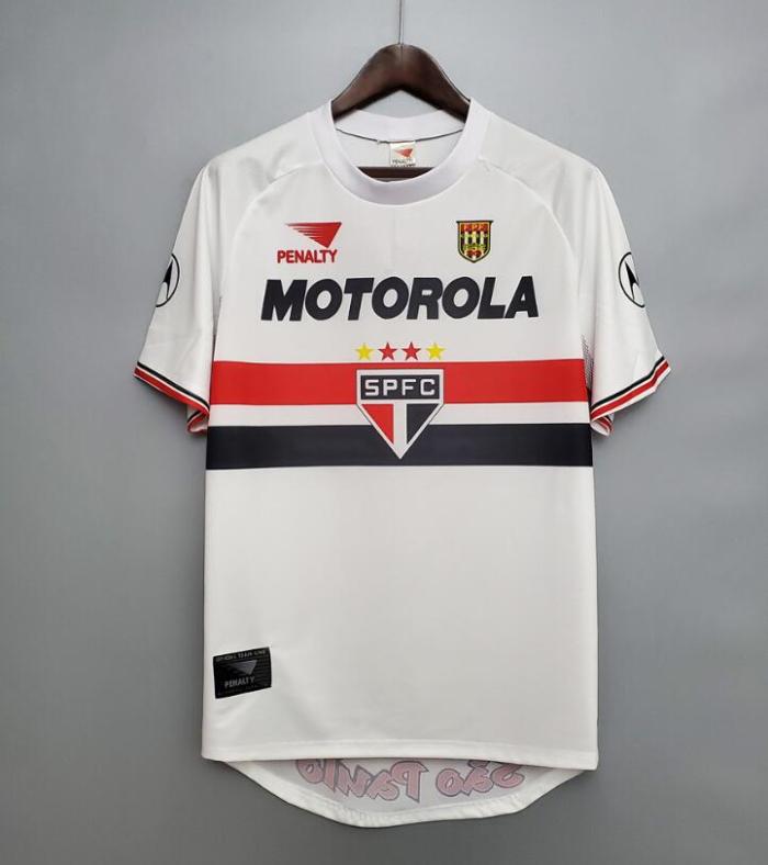 Retro Jersey Sao Paulo 1999-2000 Home White Soccer Jersey Vintage Football Shirt