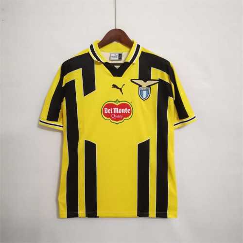 Retro Jersey 1998-2000 Lazio 3rd Away Yellow Soccer Jersey Vintage Football Shirt