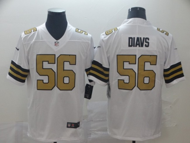 New Orleans Saints 56 DeMario Davis White Vapor Untouchable Limited Jersey
