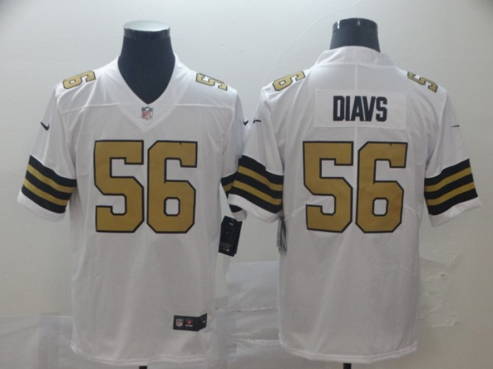 New Orleans Saints 56 DeMario Davis White Vapor Untouchable Limited Jersey