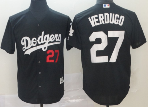 2019 Los Angeles Dodgers # 27 VERDUGO BlackJersey