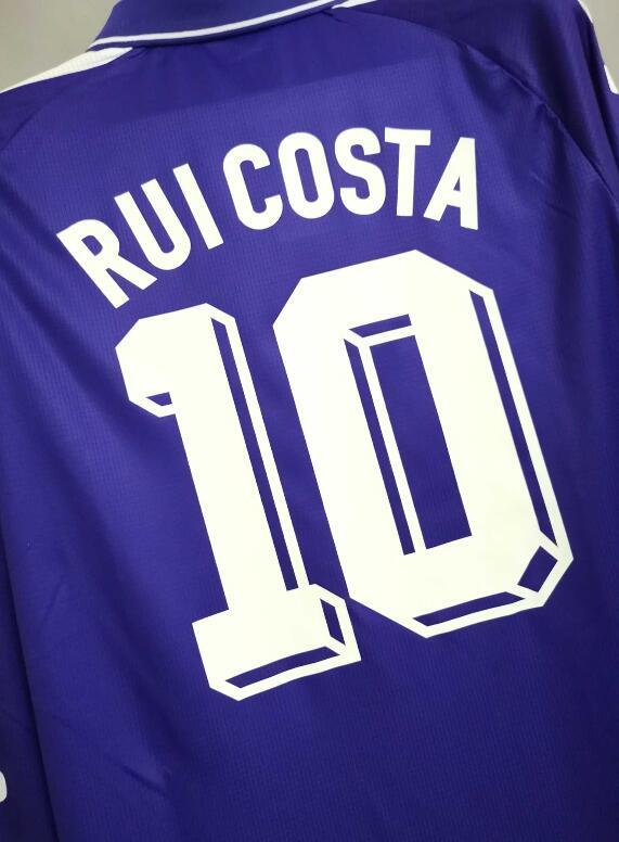 Long Sleeve Retro Jersey 1998-1999 Fiorentina Home Purple RUI COSTA 10 Soccer Jersey