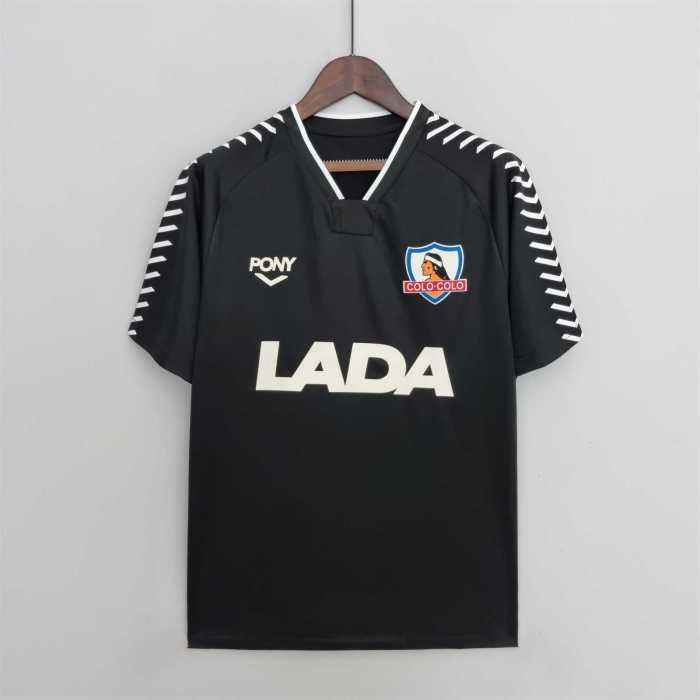 Retro Jersey 1992 Colo-Colo Away Black Soccer Jersey Vintage Football Shirt