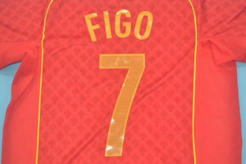 Retro Jersey 2004 Portugal 7 FIGO Home Soccer Jersey Vintage Football Shirt