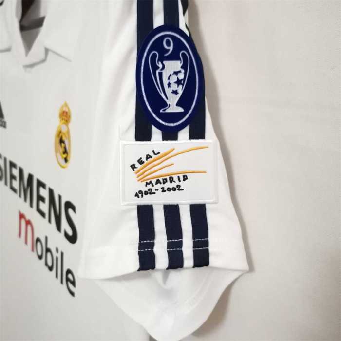 with UCL Patch Retro Jersey 2002-2003 Real Madrid Home Soccer Jersey