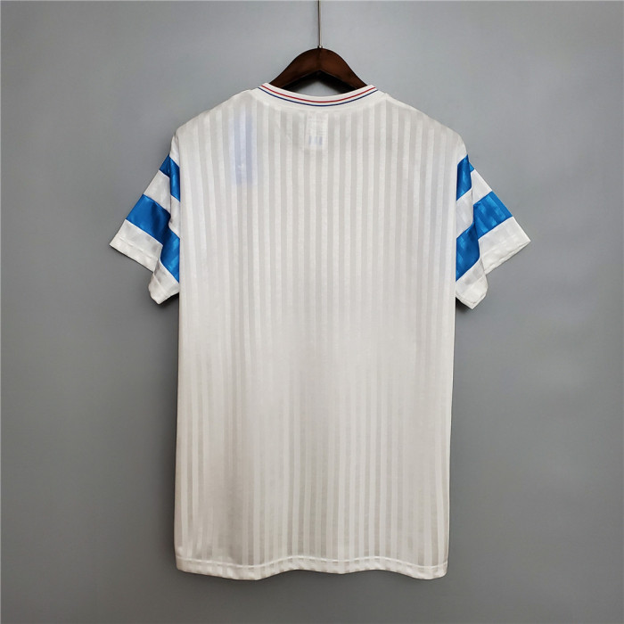 Retro Jersey Marseille 1990-1991 Home White Soccer Jersey