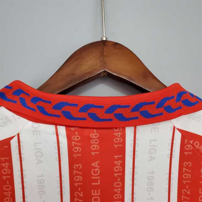 Retro Jersey 1995-1996 Atletico Madrid Home Soccer Jersey Vintage Football Shirt