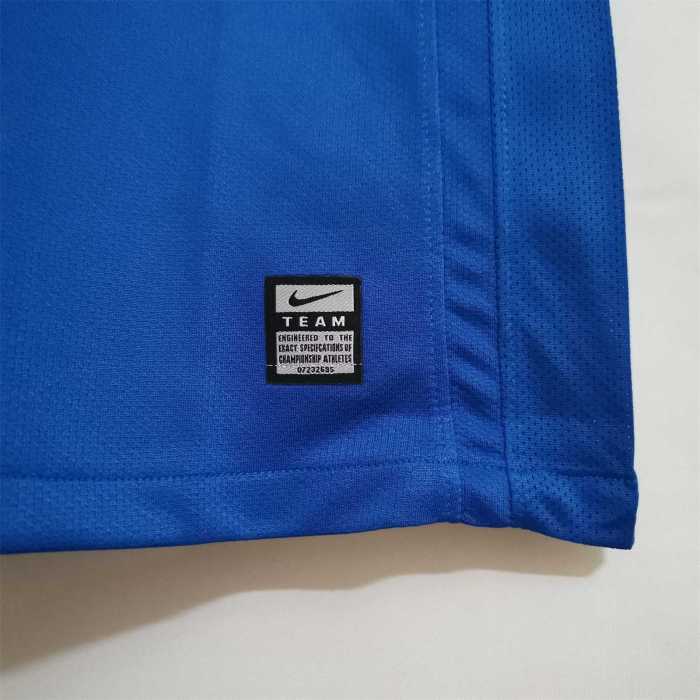 with Front Patch+Champions Patch Retro Jersey 2008-2009 Manchester United Away Blue Soccer Jersey