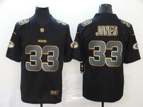 Green Bay Packers 33 JONES Black NFL Jersey