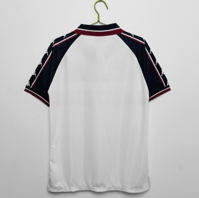 Retro Jersey 1997-1998 Manchester City Away White Vintage Soccer Jersey