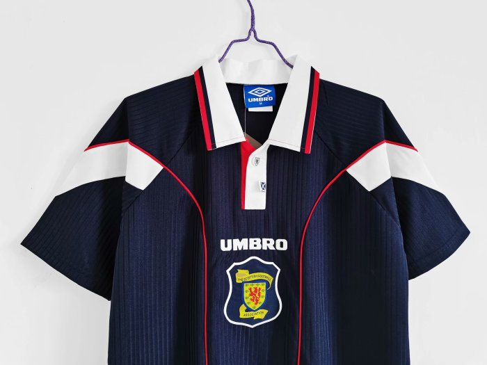 Retro Jersey 1996-1998 Scotland Home Dark Blue Soccer Jersey Vintage Football Shirt