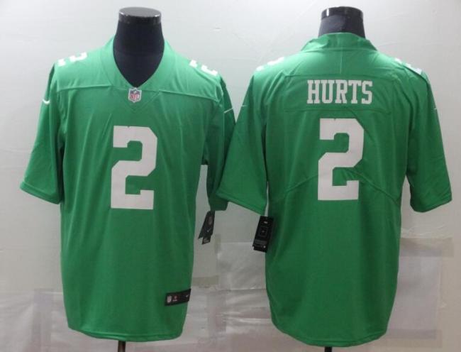 Philadelphia Eagles 2 HURTS Green NFL Jersey