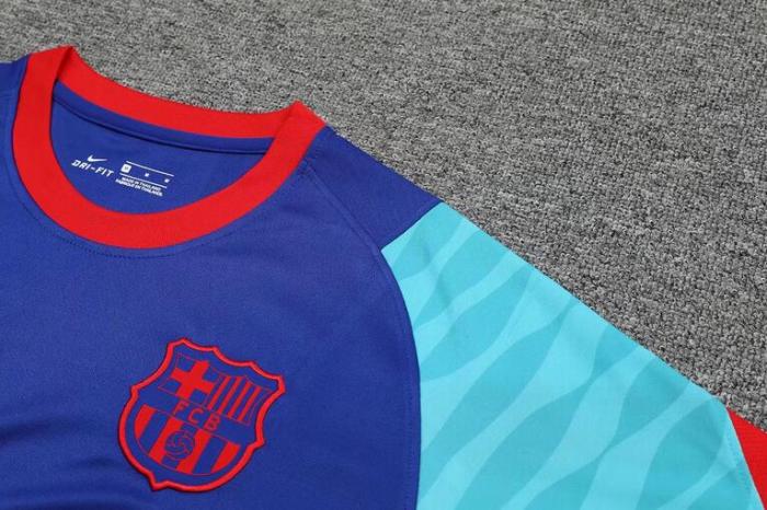 Adult Uniform Barcelona Blue Training Soccer Jersey Shorts