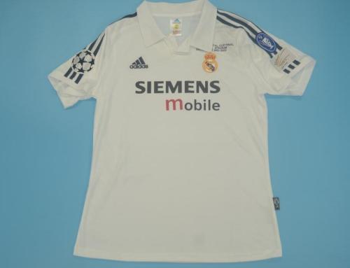 with UCL Patch Retro Jersey 2002-2003 Real Madrid Home Soccer Jersey