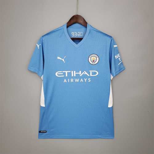 Retro Jersey 2021-2022 Manchester City Home Soccer Jersey Vintage Football Shirt