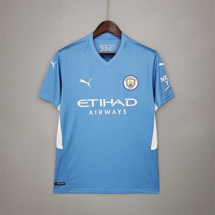 Retro Jersey 2021-2022 Manchester City Home Soccer Jersey Vintage Football Shirt
