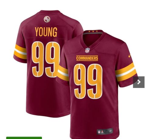 COMMANDERS 99 YOUNG Maroon NFL Jersey